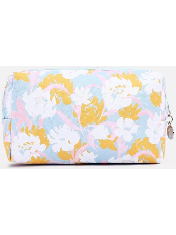 Косметичка на молнии, цвет голубой/разноцветный
