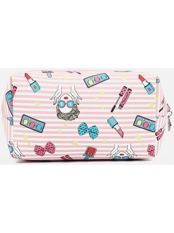 Косметичка на молнии, цвет розовый
