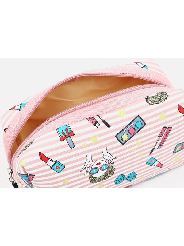 Косметичка на молнии, цвет розовый