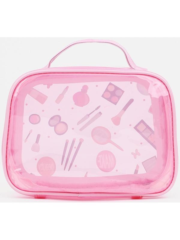 Косметичка на молнии, цвет розовый