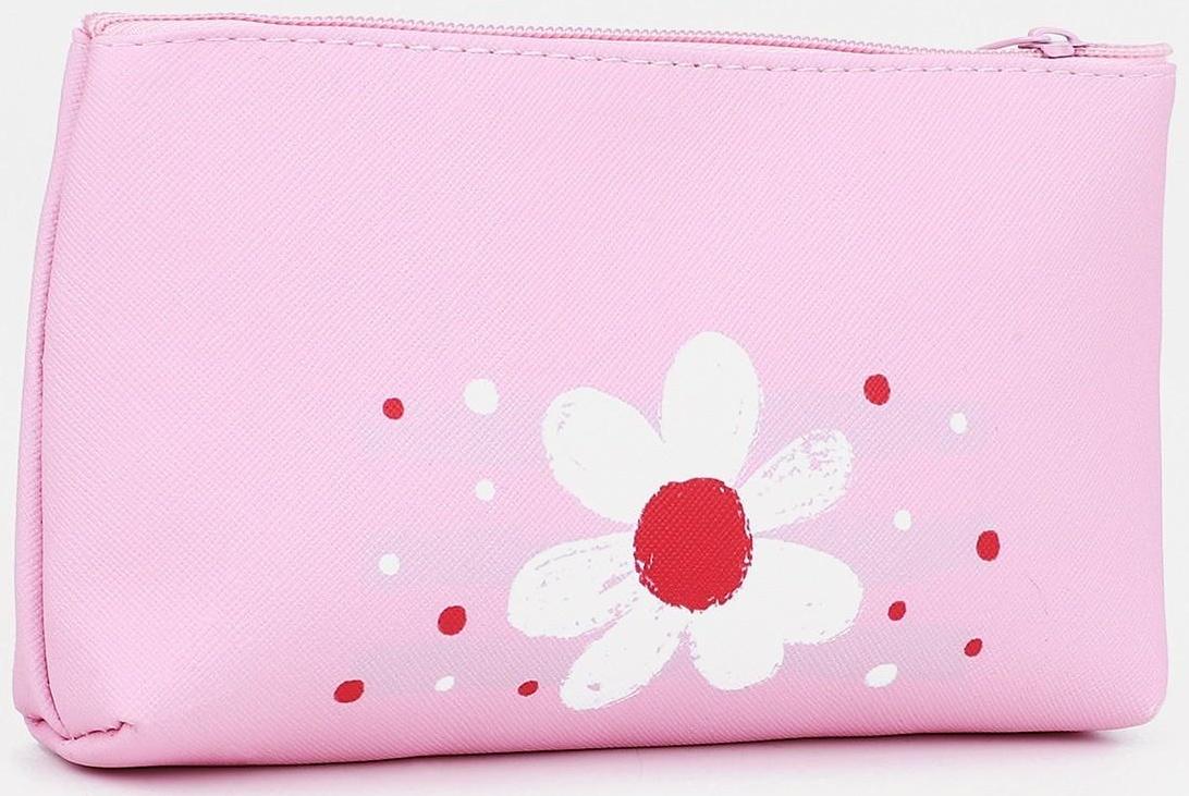 Набор косметичек 3 в 1 на молнии, цвет розовый