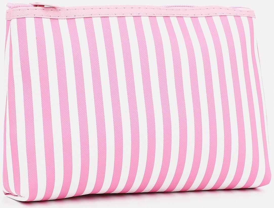 Набор косметичек 3 в 1 на молнии, цвет розовый