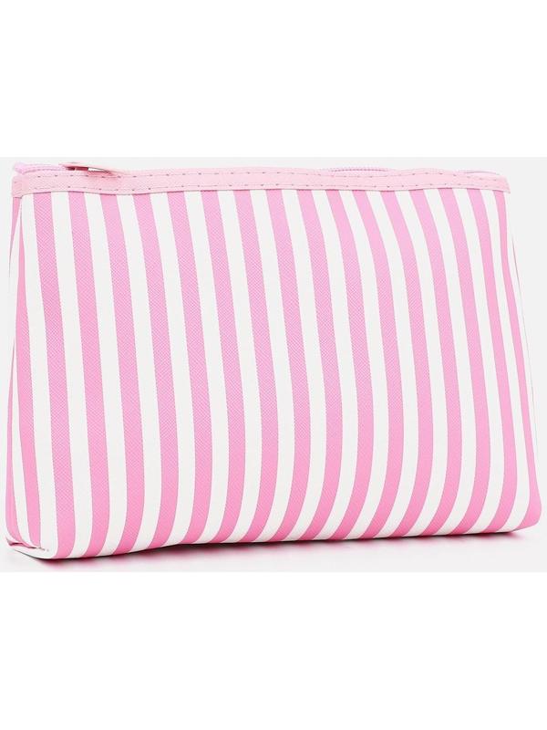 Набор косметичек 3 в 1 на молнии, цвет розовый