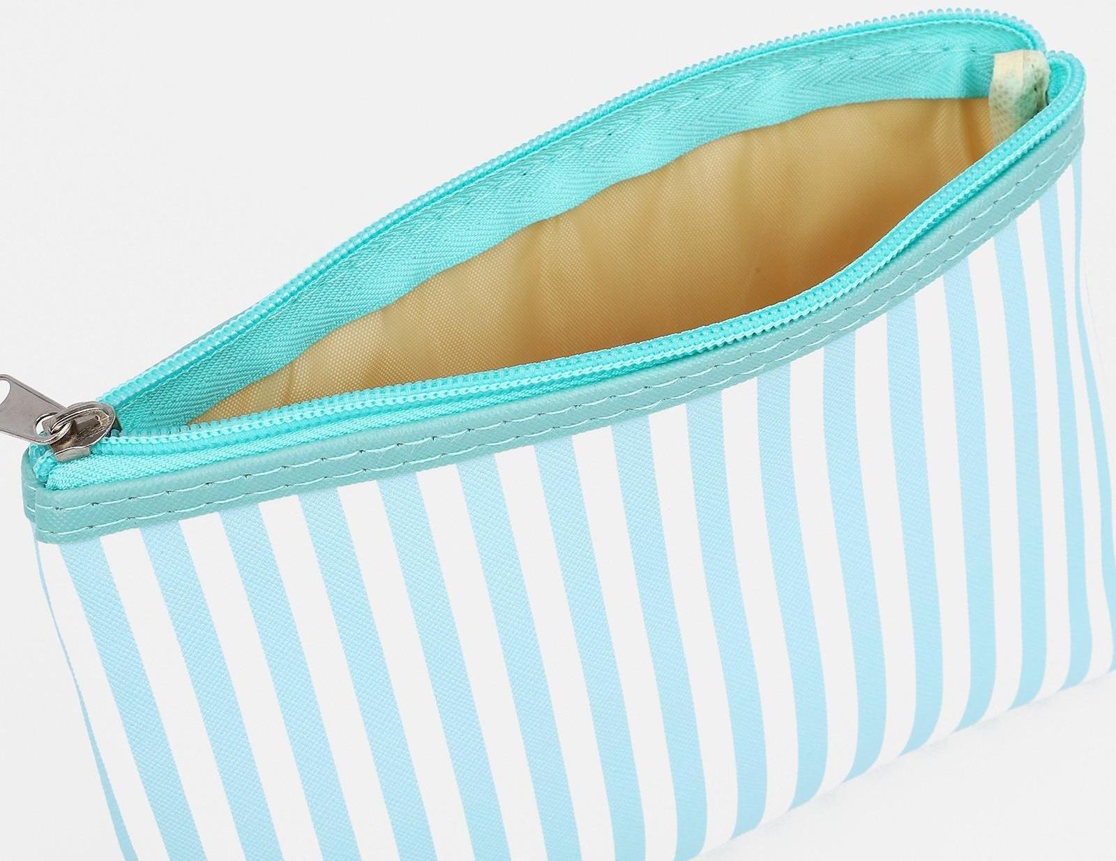 Набор косметичек 3 в 1 на молнии, цвет мятный