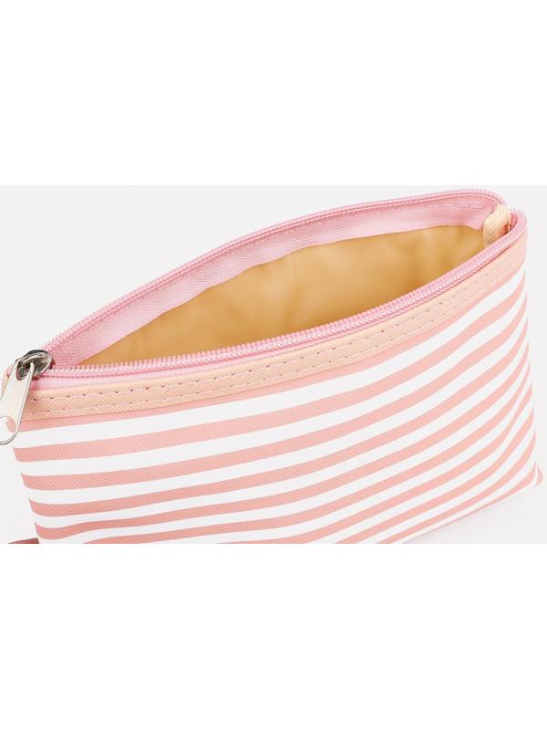 Набор косметичек 3 в 1 на молнии, цвет розовый