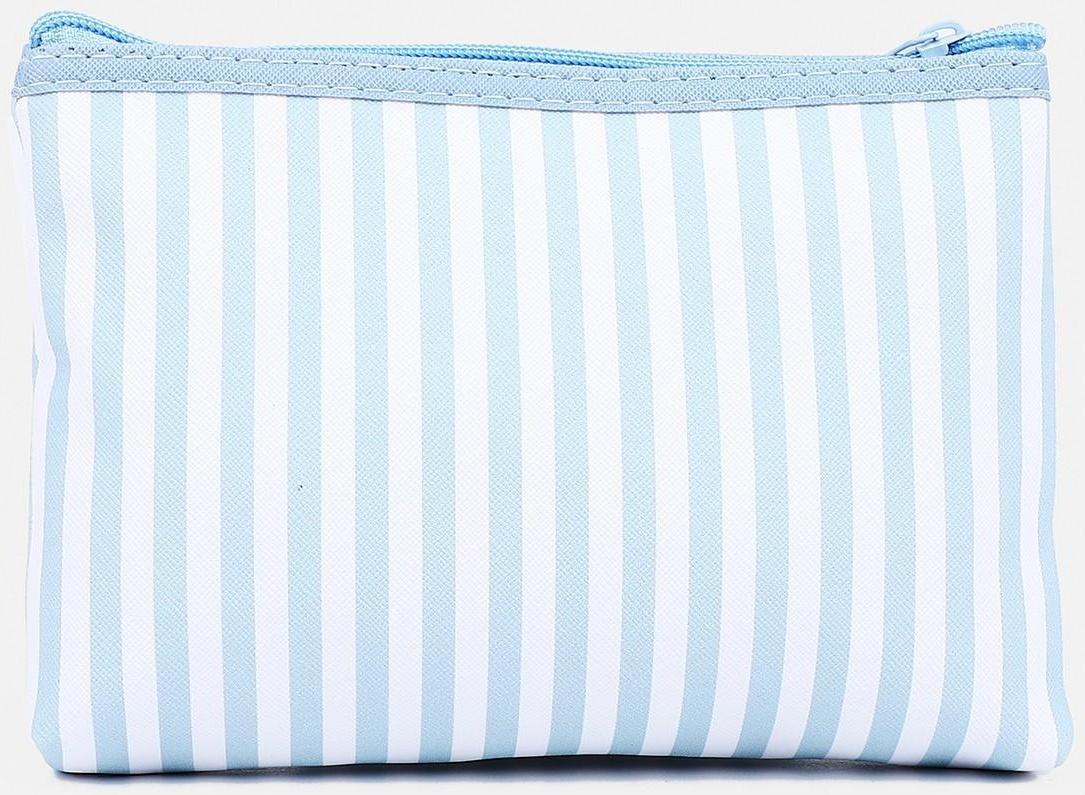 Набор косметичек 3 в 1 на молнии, цвет голубой