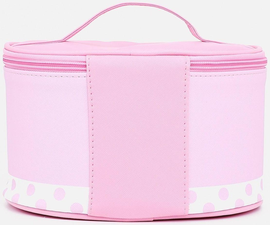 Набор косметичек 2 в 1 на молнии, цвет розовый
