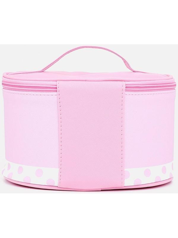 Набор косметичек 2 в 1 на молнии, цвет розовый