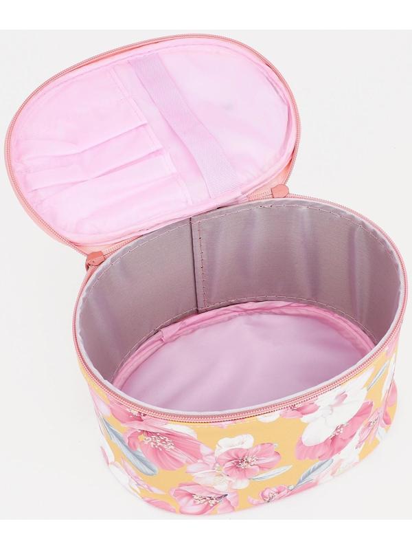 Набор косметичек 2 в 1 на молнии, цвет розовый