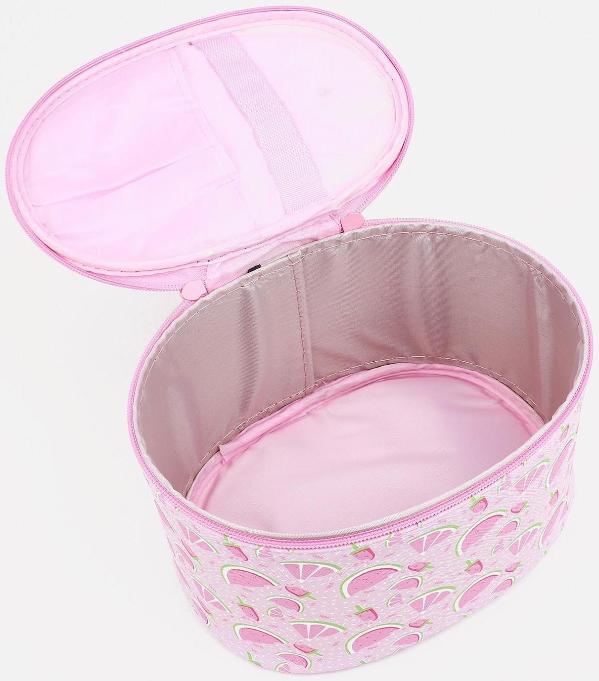 Набор косметичек 2 в 1 на молнии, цвет розовый