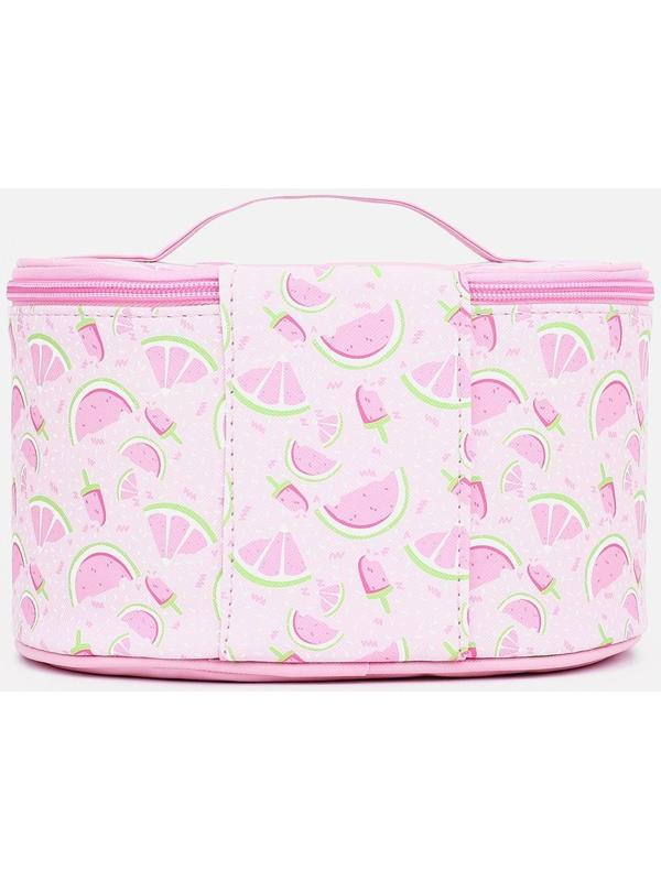 Набор косметичек 2 в 1 на молнии, цвет розовый