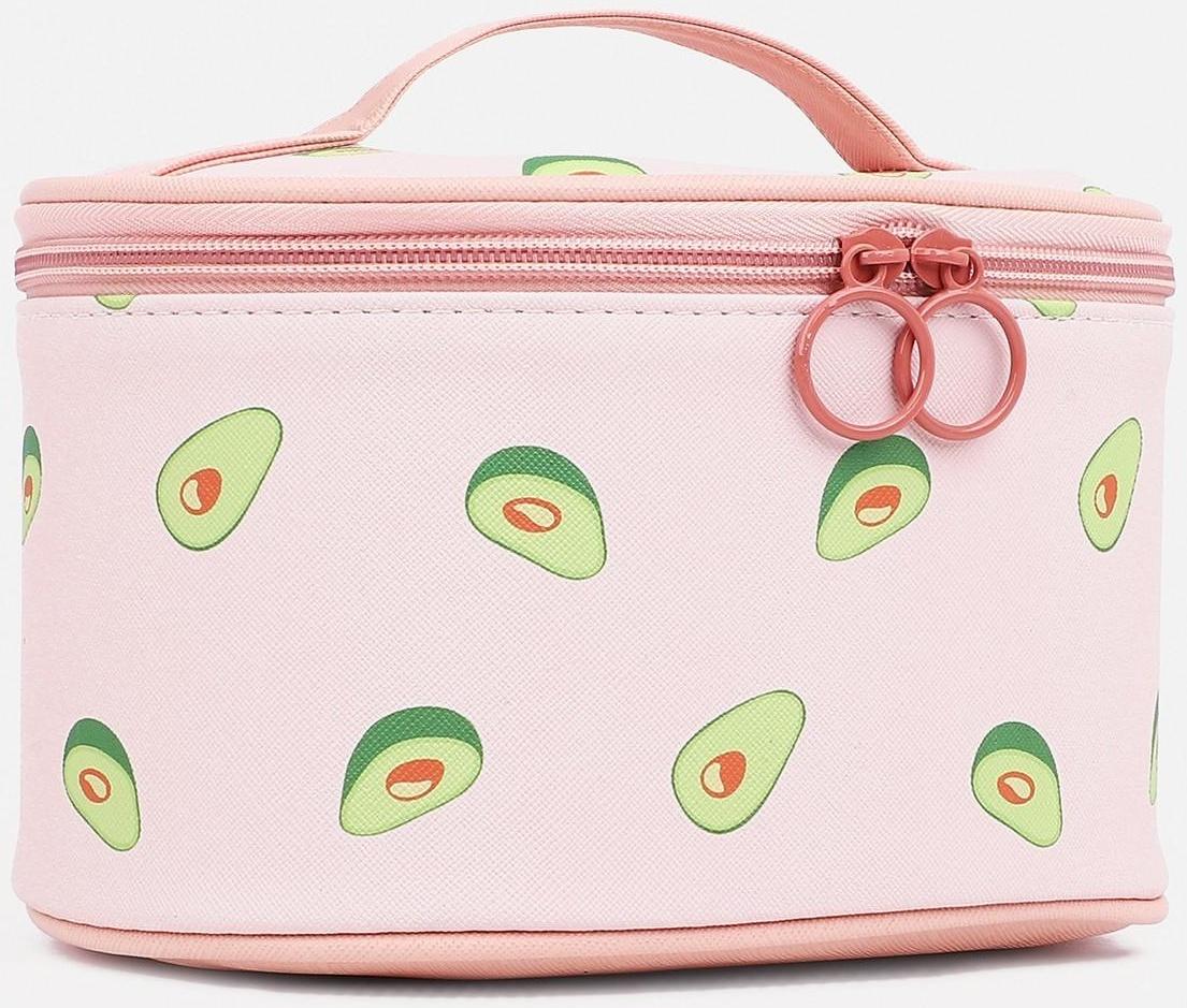 Набор косметичек 2 в 1 на молнии, цвет коралловый