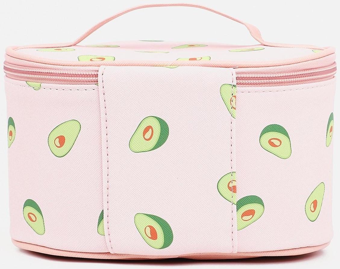 Набор косметичек 2 в 1 на молнии, цвет коралловый