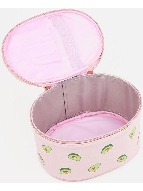 Набор косметичек 2 в 1 на молнии, цвет коралловый