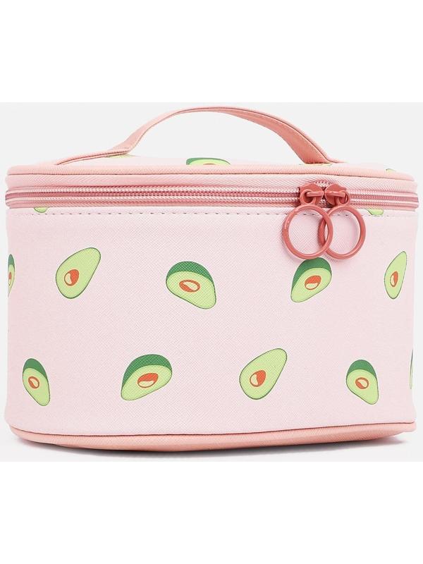 Набор косметичек 2 в 1 на молнии, цвет коралловый