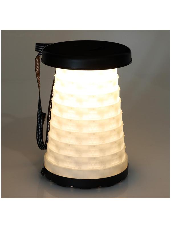 Набор мебели, складной: стол, 2 световых табурета, цвет чёрно-белый