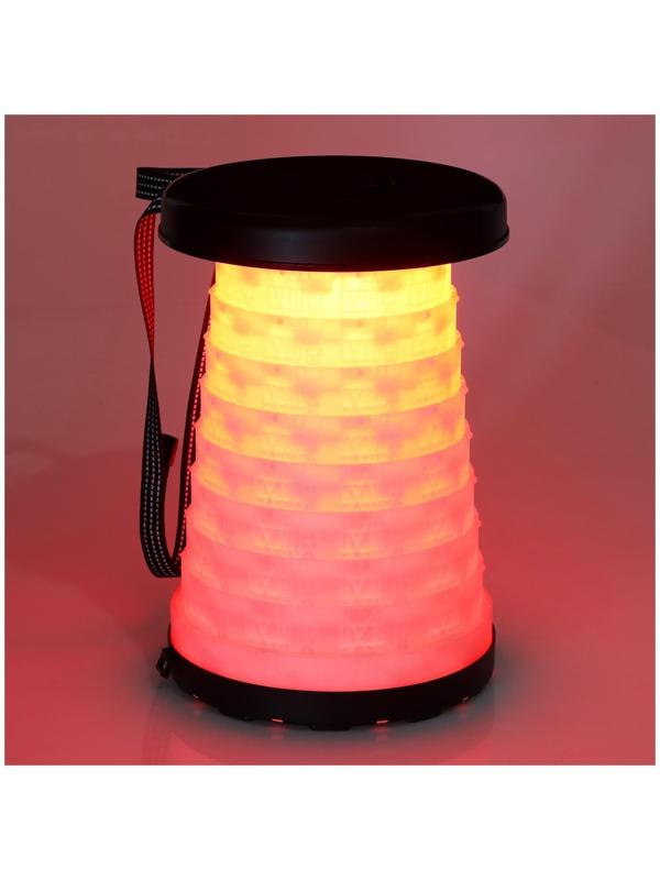 Набор мебели, складной: стол, 2 световых табурета, цвет чёрно-белый