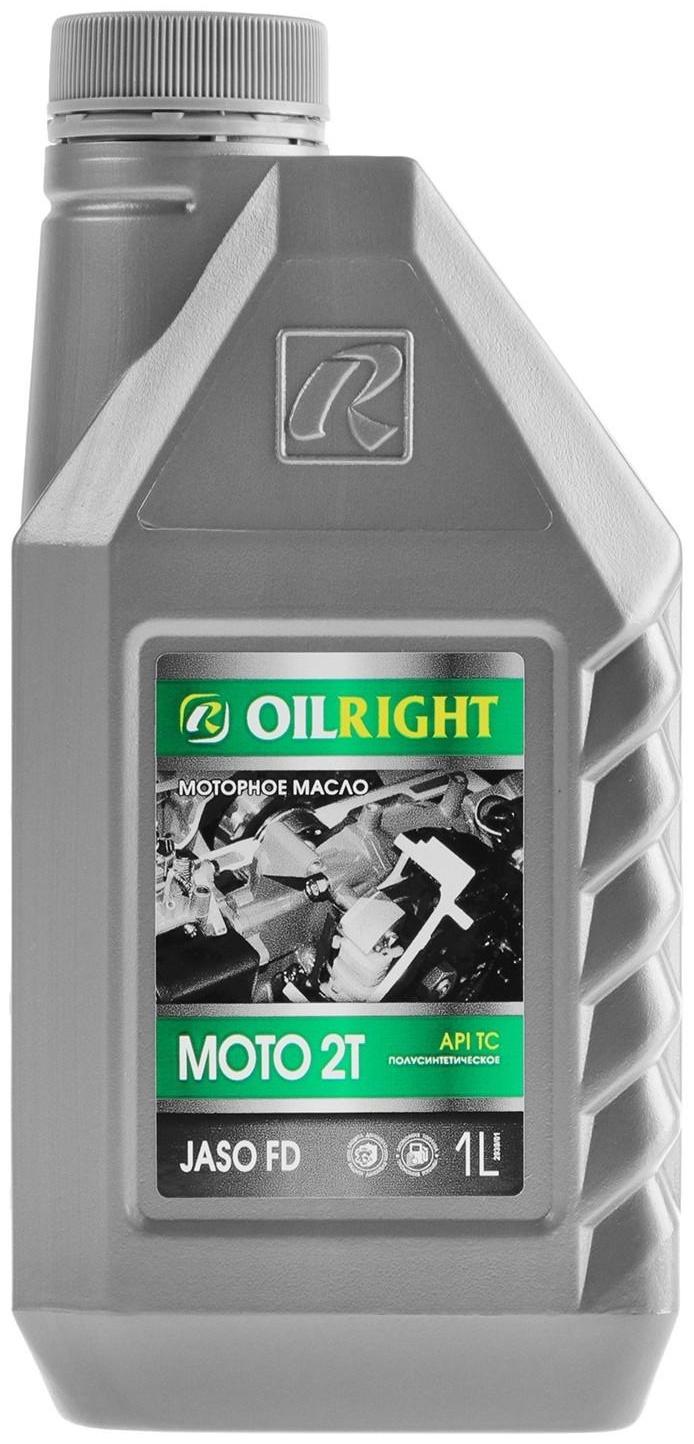Масло моторное полусинтетическое OILRIGHT МОТО 2T API TС, 1 л