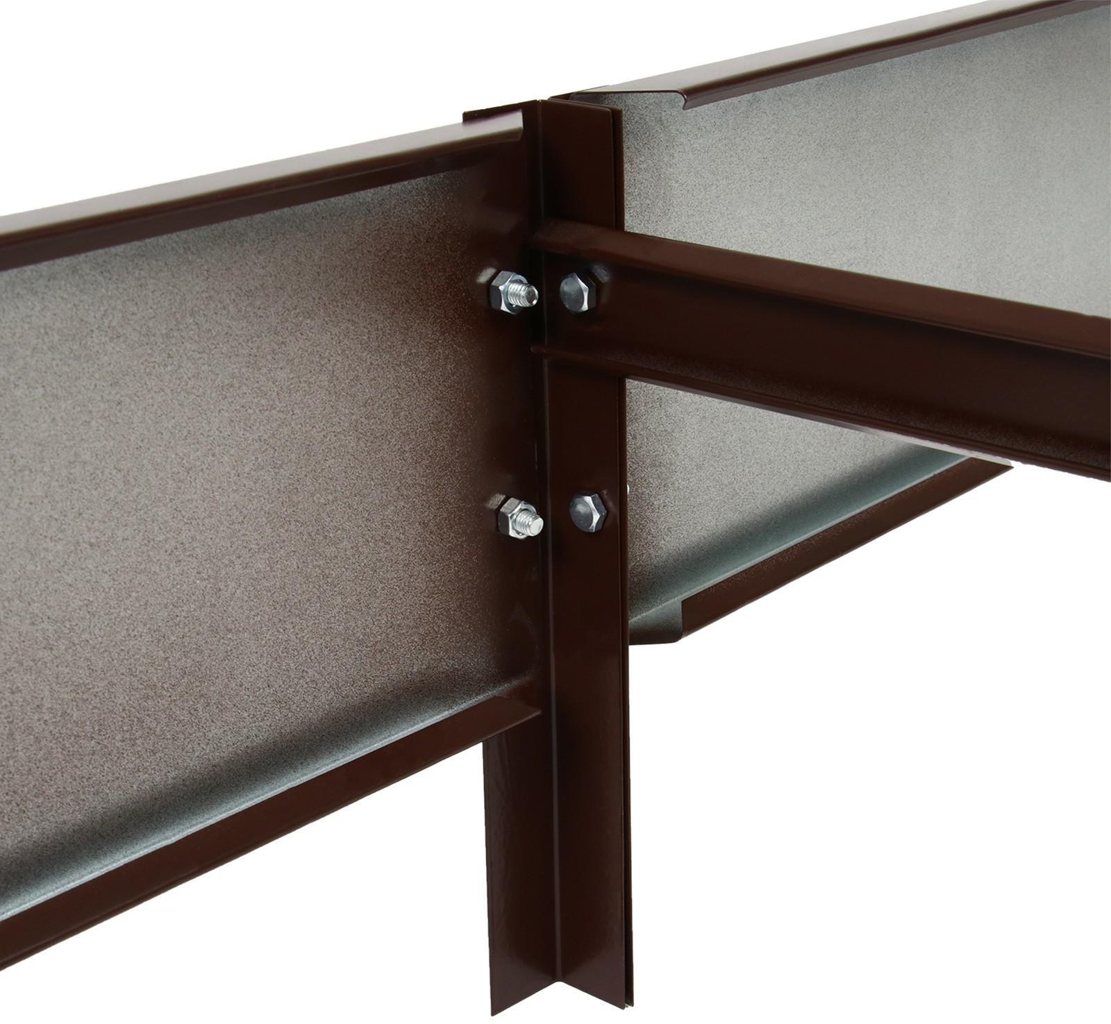 Грядка оцинкованная, 200 × 100 × 15 см, коричневая