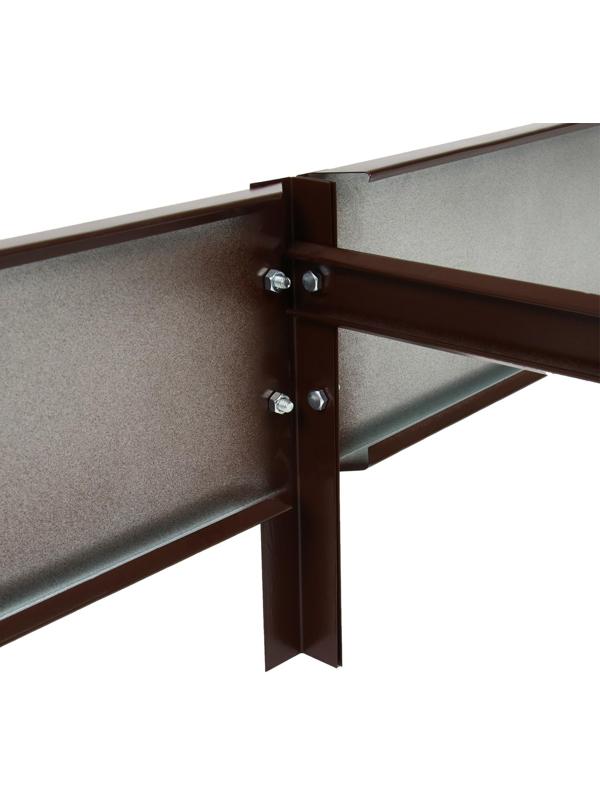 Грядка оцинкованная, 200 × 100 × 15 см, коричневая