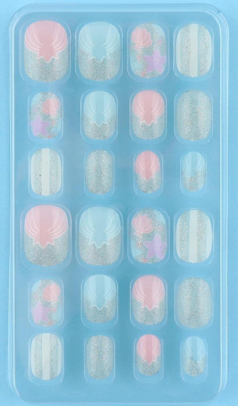 Детские накладные ногти «Зайка», 24 шт