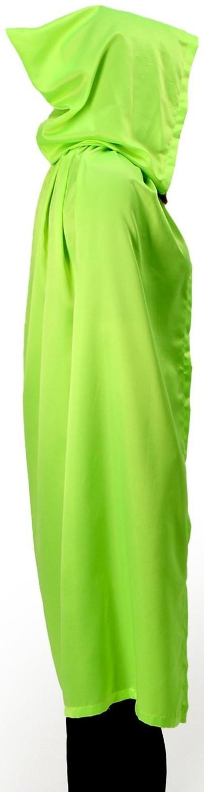 Карнавальный плащ взрослый,атлас,цвет салатовый длина 120см