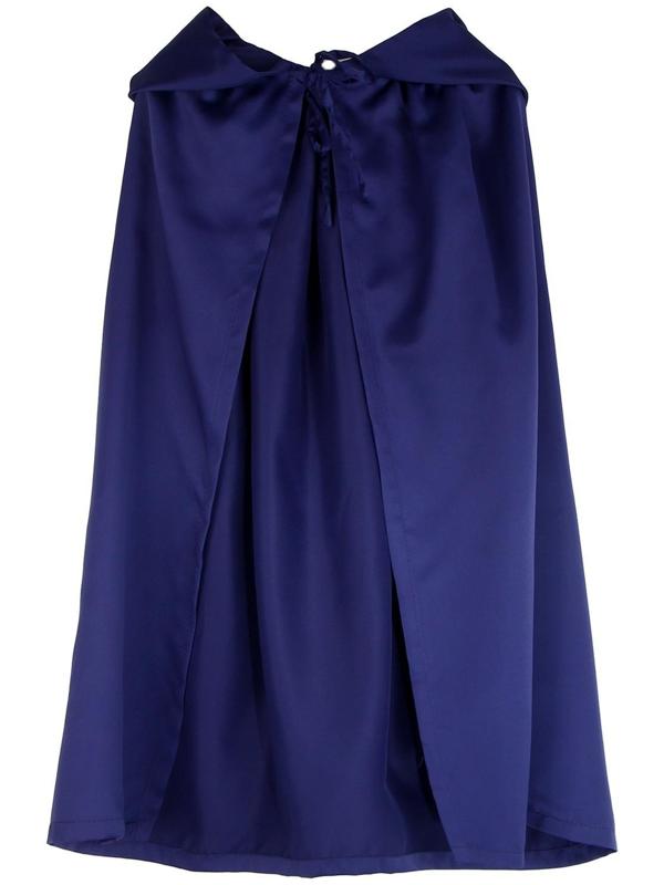 Карнавальный плащ детский,атлас,цвет синий длина 85см