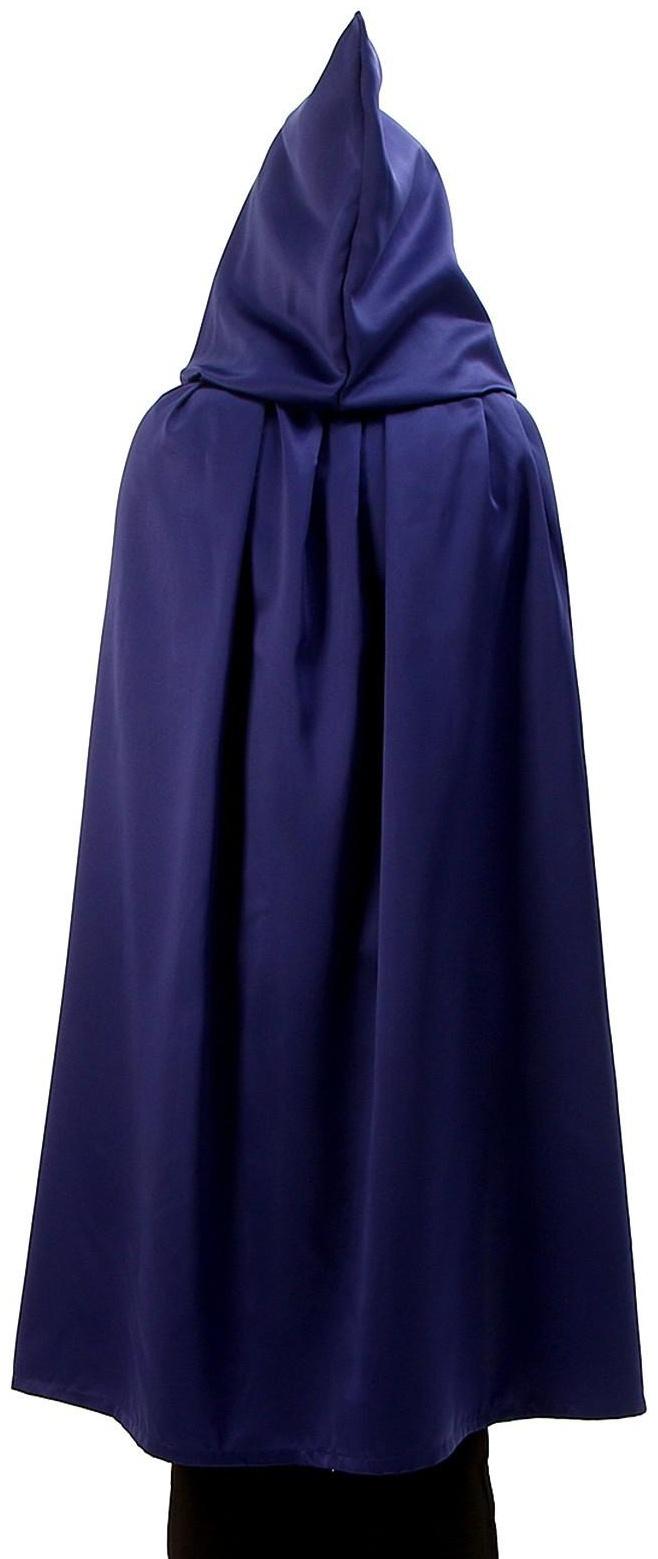 Карнавальный плащ детский,атлас,цвет синий длина 100см