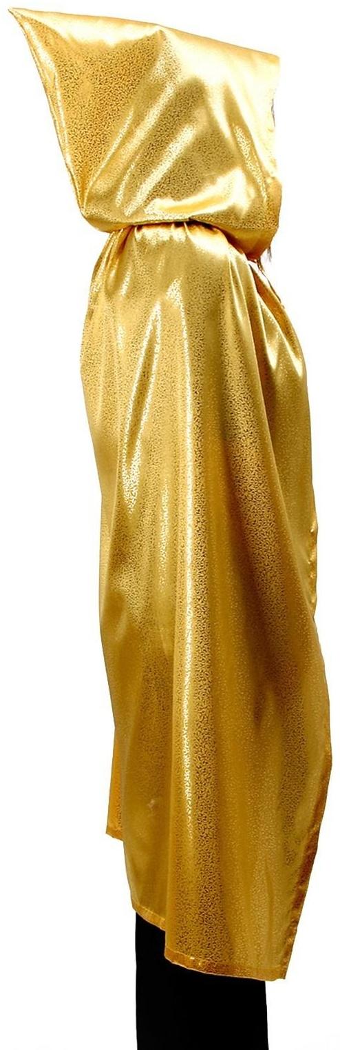 Карнавальный плащ взрослый,атлас,цвет золото с завитком длина 120см