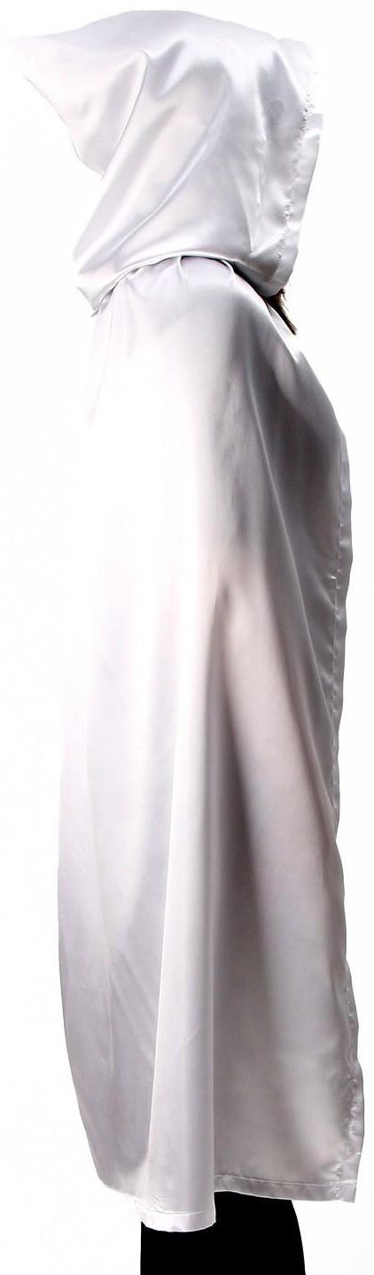 Карнавальный плащ взрослый,атлас,цвет белый длина 120см