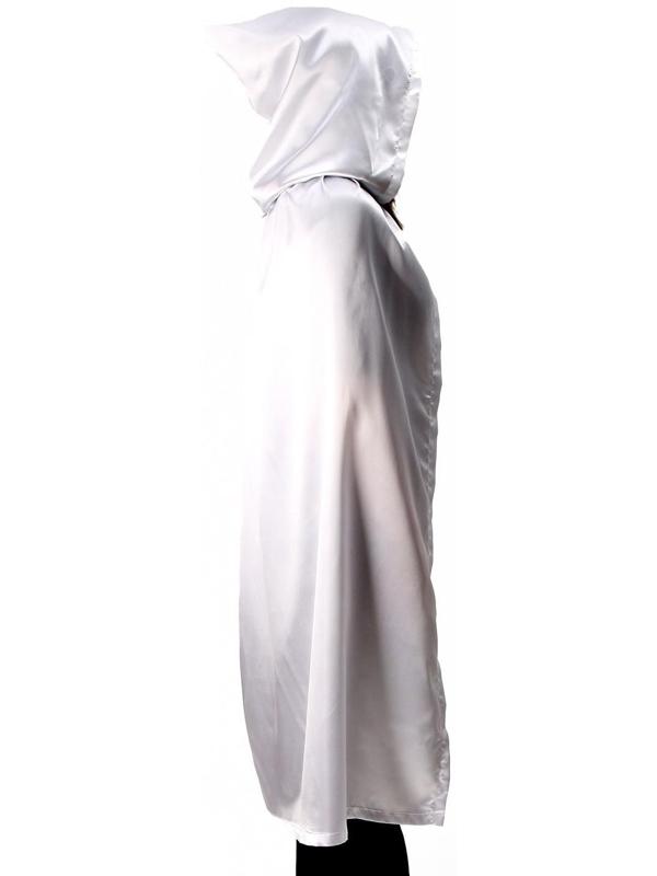 Карнавальный плащ взрослый,атлас,цвет белый длина 120см