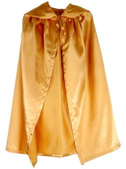 Карнавальный плащ детский,атлас,цвет золотой длина 85см