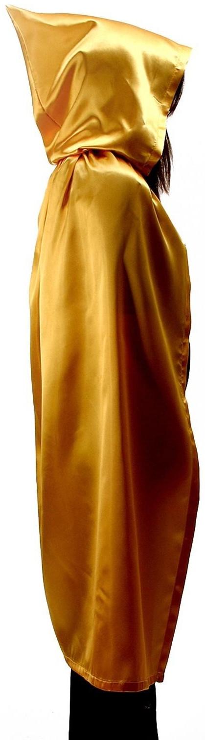 Карнавальный плащ взрослый,атлас,цвет золотой длина 120см