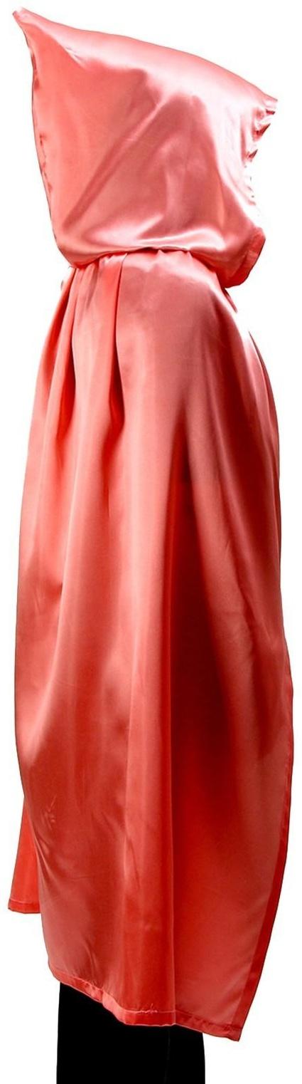 Карнавальный плащ взрослый,атлас,цвет коралловый длина 120см