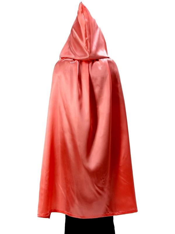 Карнавальный плащ взрослый,атлас,цвет коралловый длина 120см