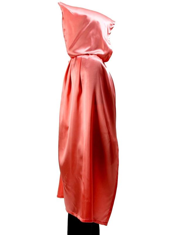 Карнавальный плащ взрослый,атлас,цвет коралловый длина 120см