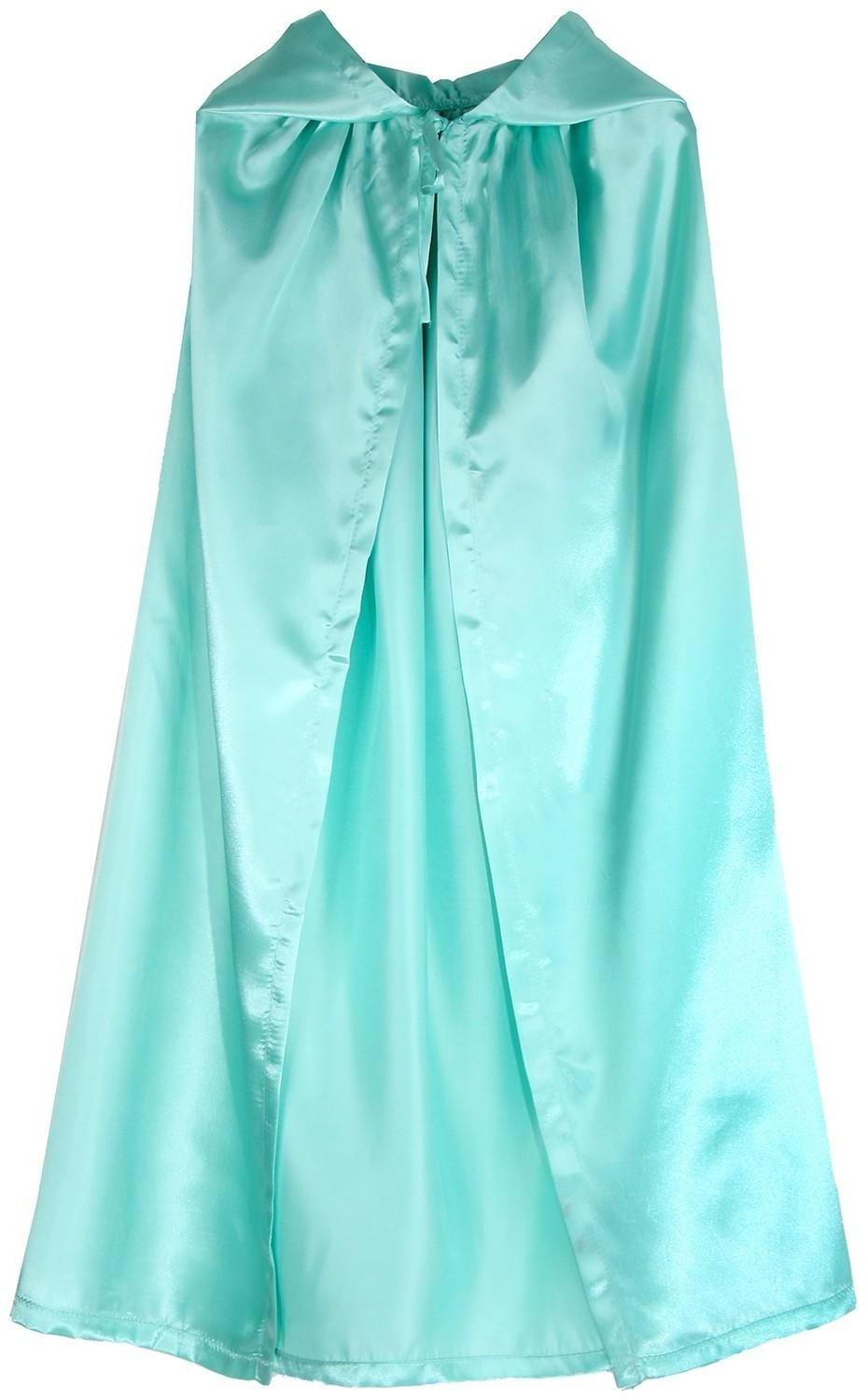 Карнавальный плащ детский,атлас,цвет мятный длина 100см