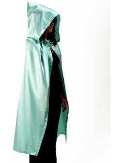 Карнавальный плащ взрослый,атлас,цвет мятный длина 120см