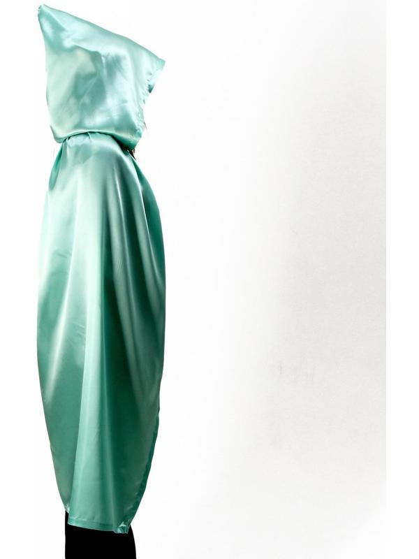 Карнавальный плащ взрослый,атлас,цвет мятный длина 120см