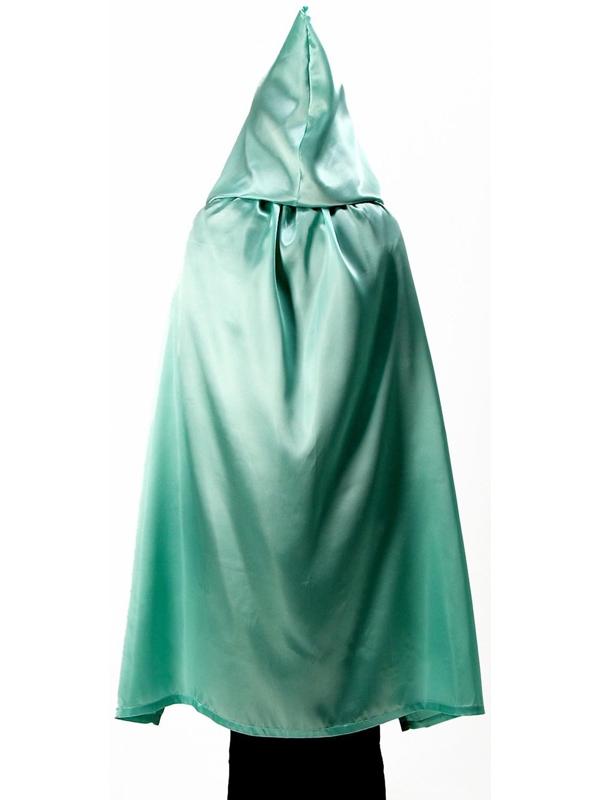 Карнавальный плащ взрослый,атлас,цвет мятный длина 120см