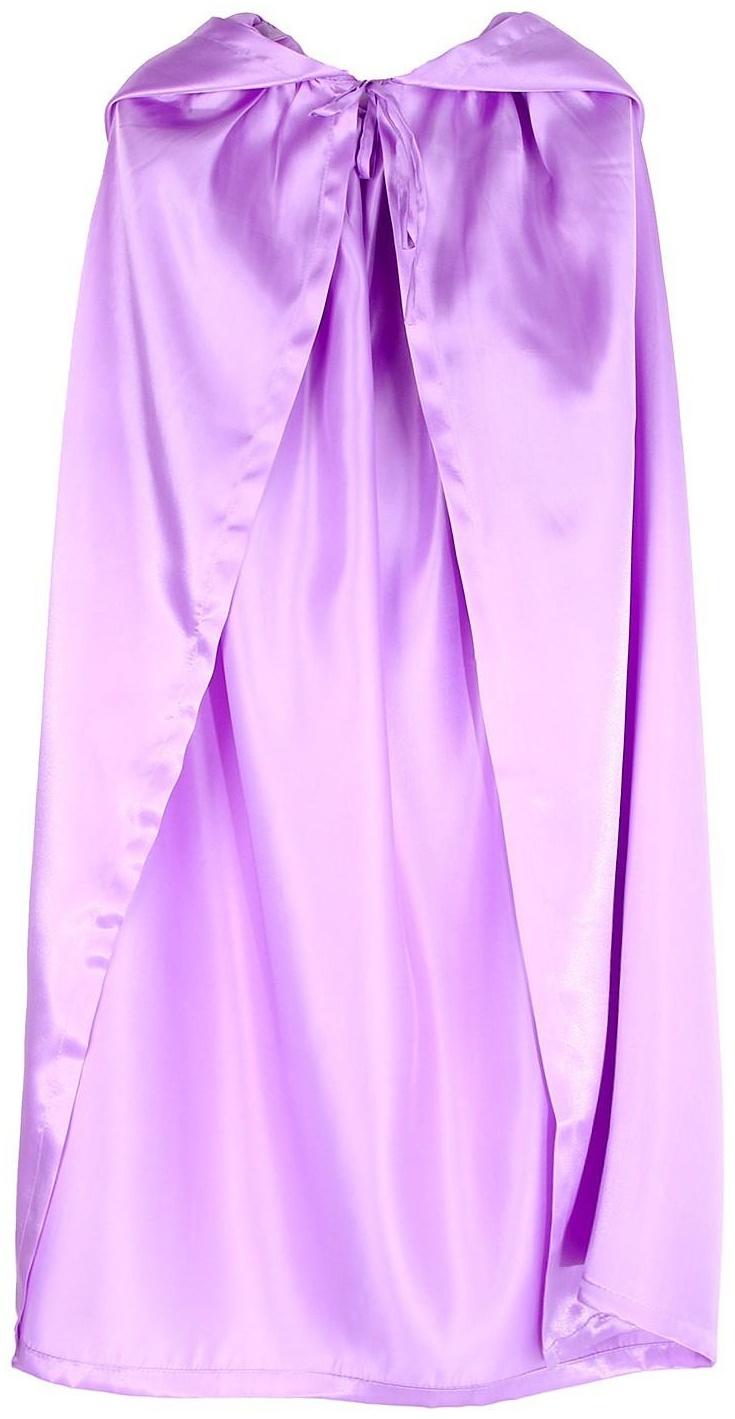 Карнавальный плащ детский,атлас,цвет фиолетовый длина 100см