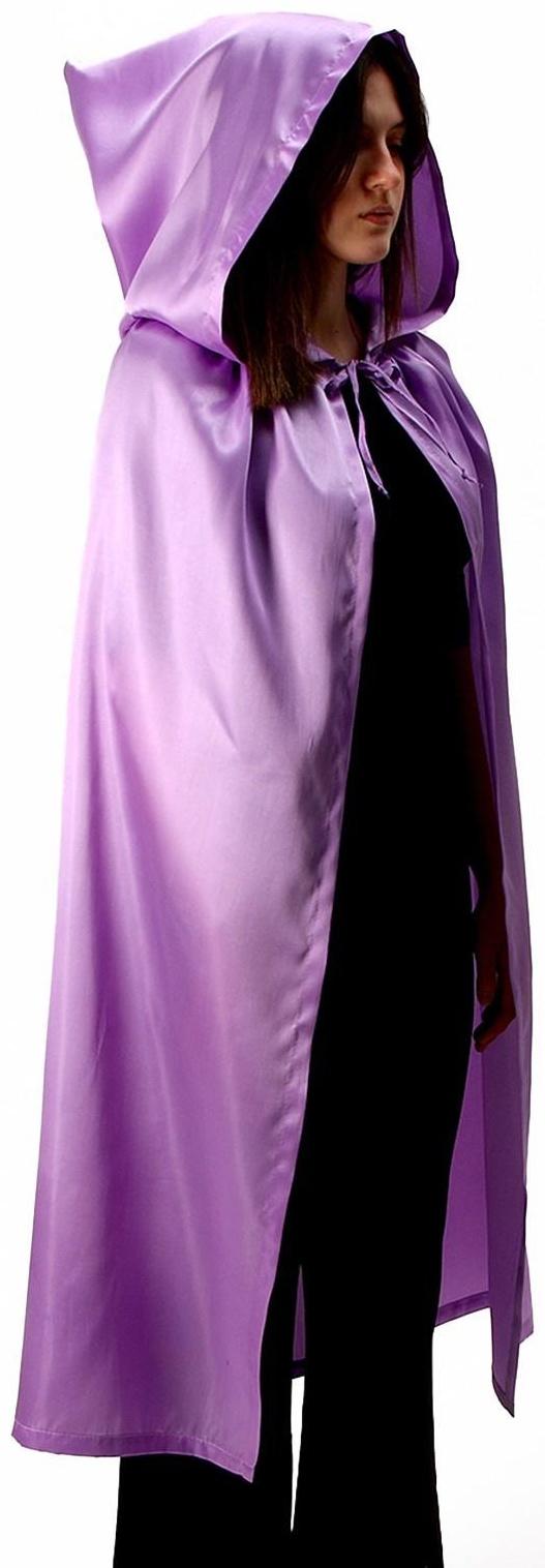 Карнавальный плащ взрослый,атлас,цвет фиолетовый,длина 120см