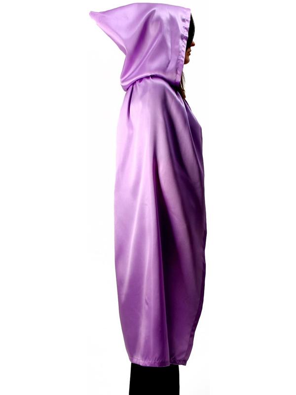 Карнавальный плащ взрослый,атлас,цвет фиолетовый,длина 120см