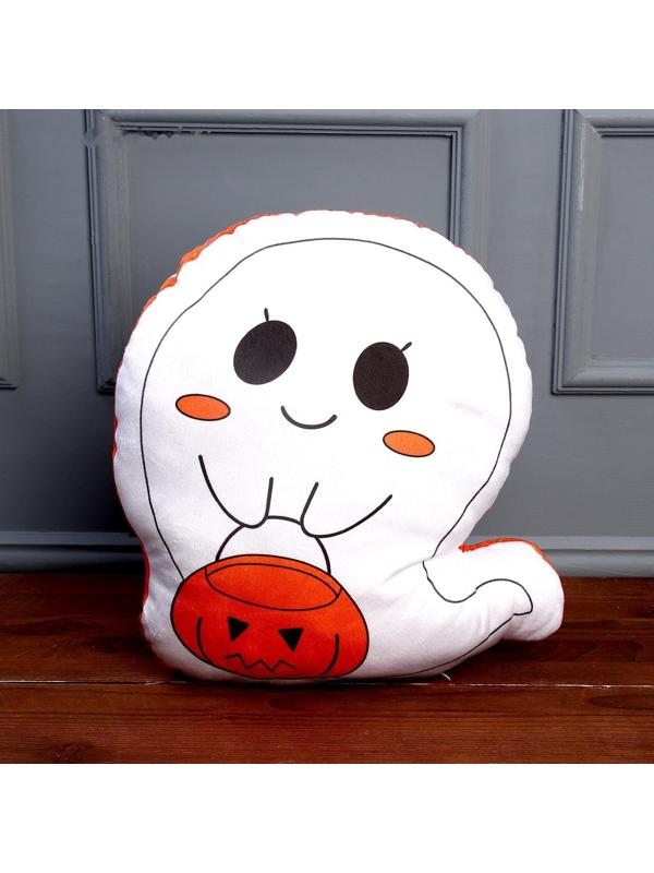 Мягкая игрушка «Привидение» с тыквой, цвет белый