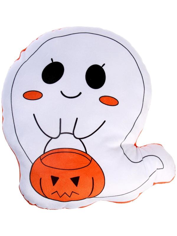 Мягкая игрушка «Привидение» с тыквой, цвет белый