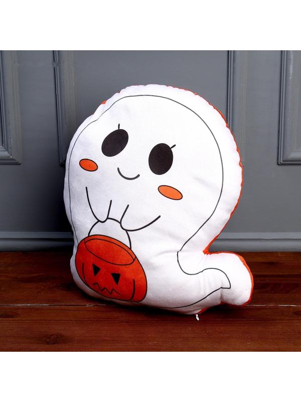 Мягкая игрушка «Привидение» с тыквой, цвет белый