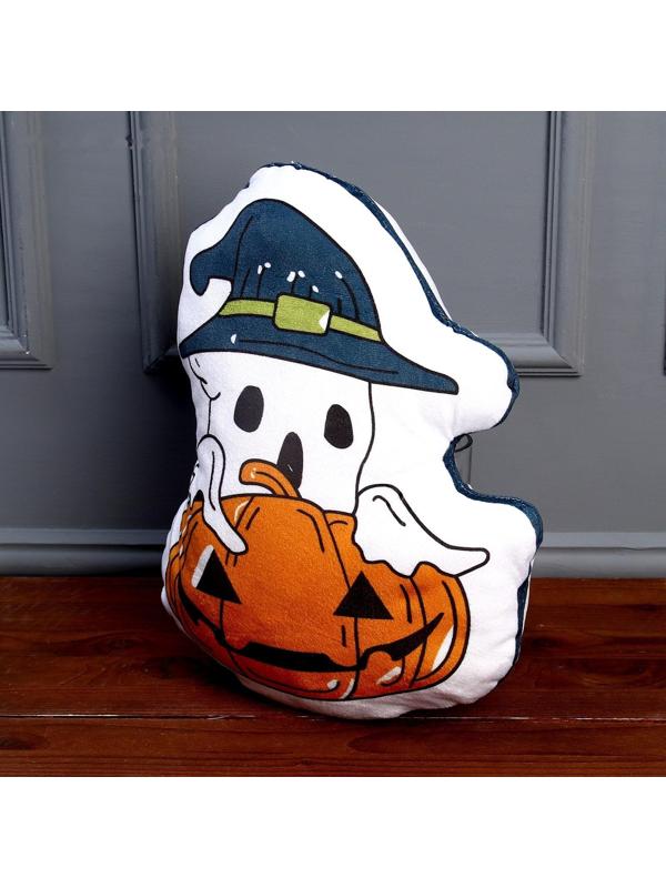 Мягкая игрушка «Привидение» с тыквой, цвет белый