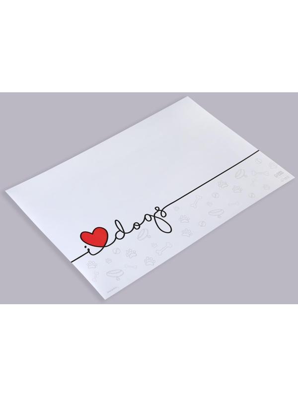 Коврик под миску «I love dogs», 43х28см