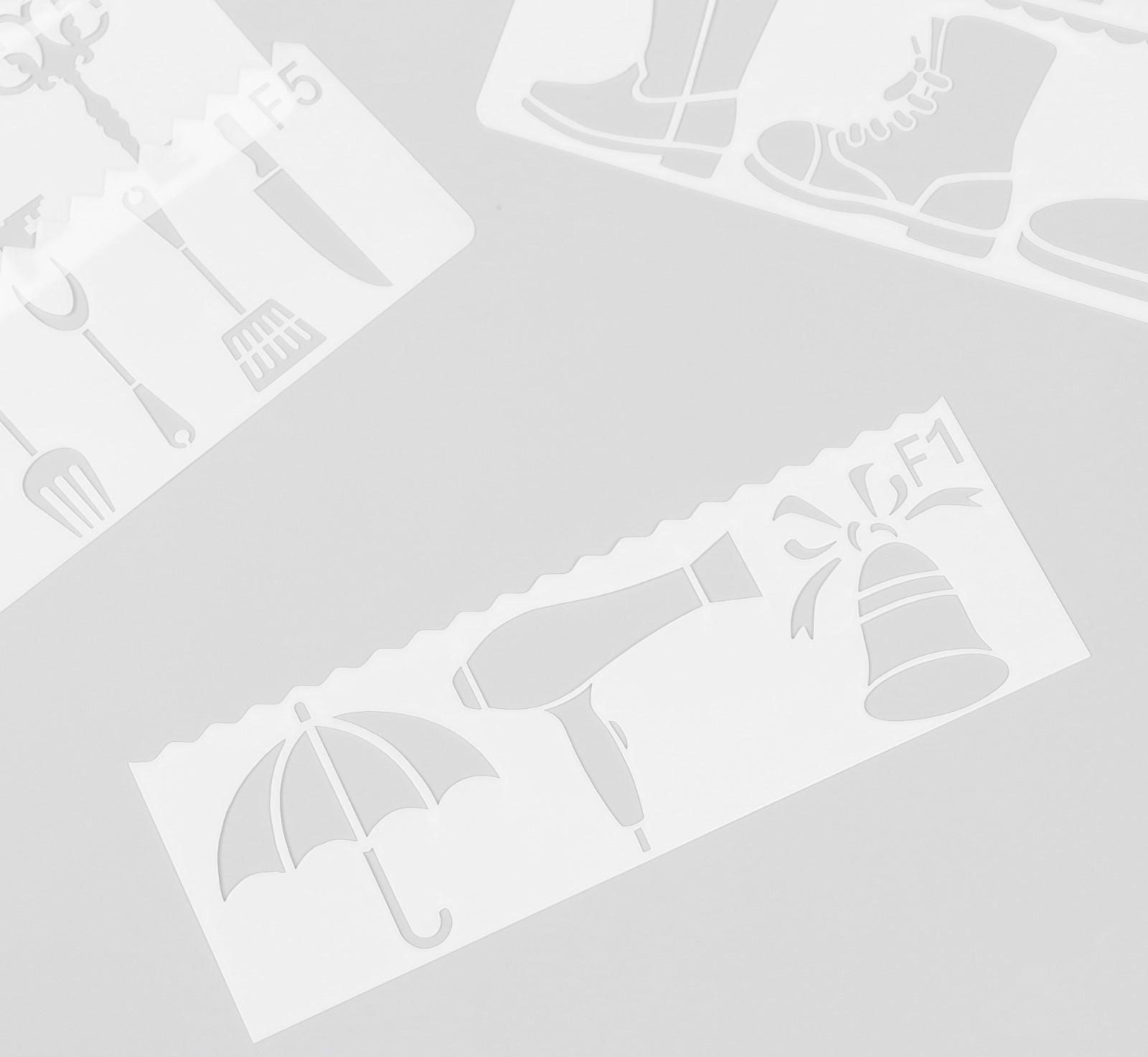 Трафарет с фигурным краем 