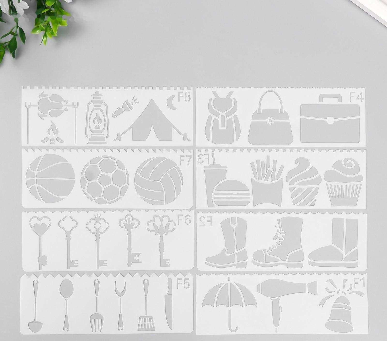 Трафарет с фигурным краем 